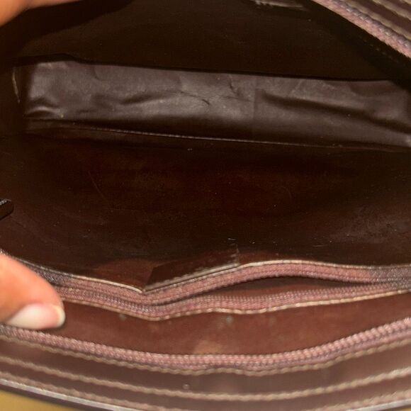 Gucci G Logo Glazed Leather Shoulder Bag Brown Minimalist Old Money Aesthetic - Picture 9 of 14